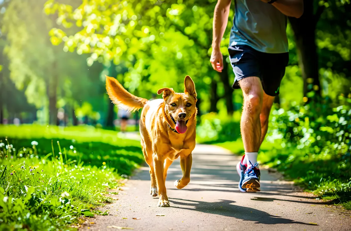 Happy dog benefiting from daily exercise on a professional dog walk in Frisco, TX